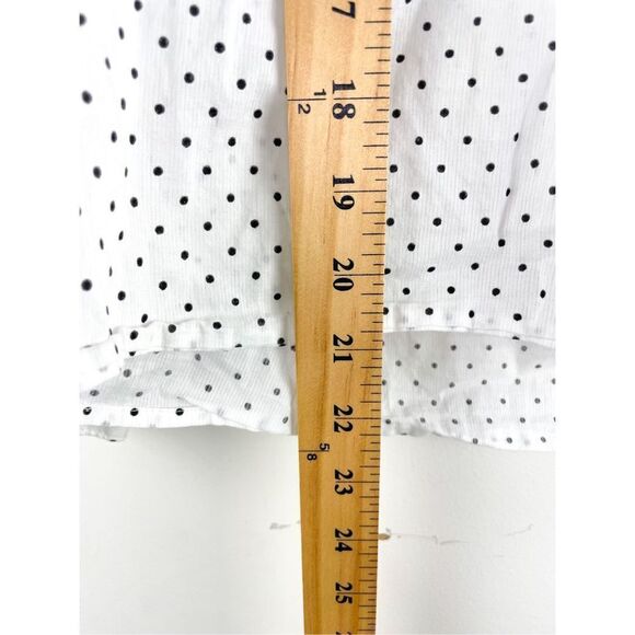 Madewell Mockneck Ruffle Top in Flocked Dot‎ Size S - Picture 10 of 14